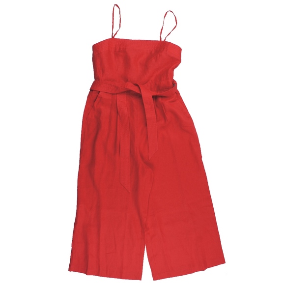 JCREW Spaghetti-strap jumpsuit Beauchamps Linen - Picture 3 of 5